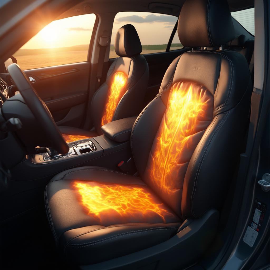 Hot Leather Car Seats in the Summer