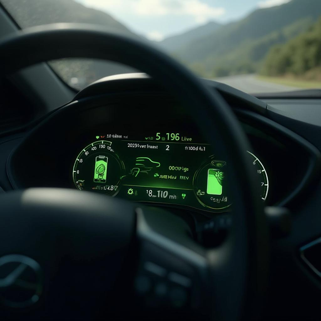 Hybrid Dashboard Displaying Eco Mode