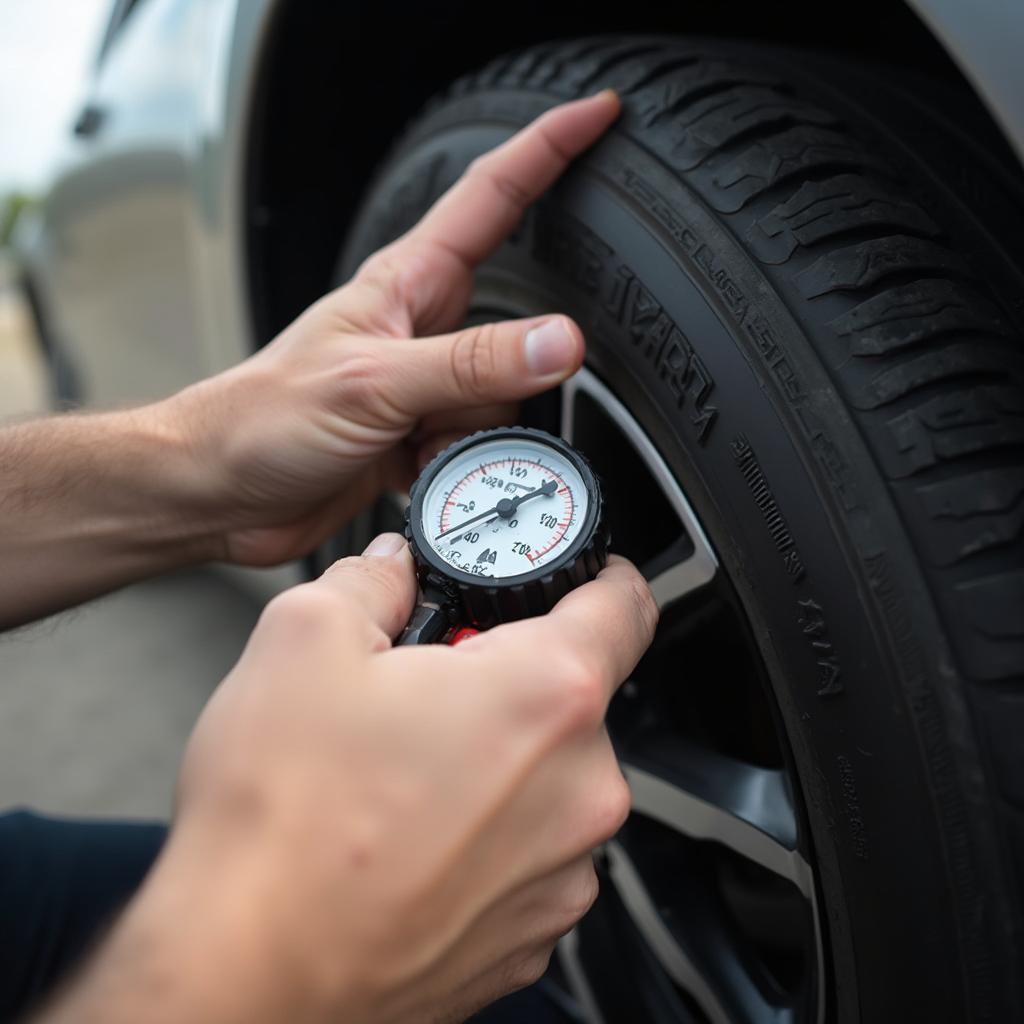 Inspecting Car Tires for Wear and Tear