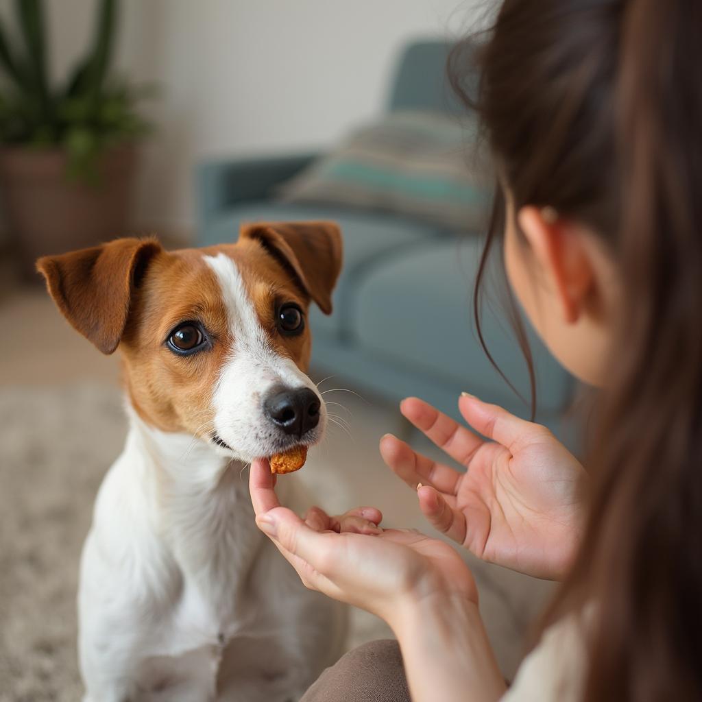 Jack Russell Terrier Learning a New Trick