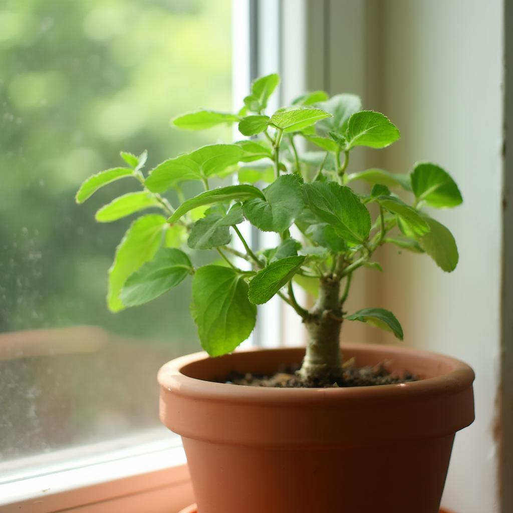 Jade Plant Basking in Sunlight