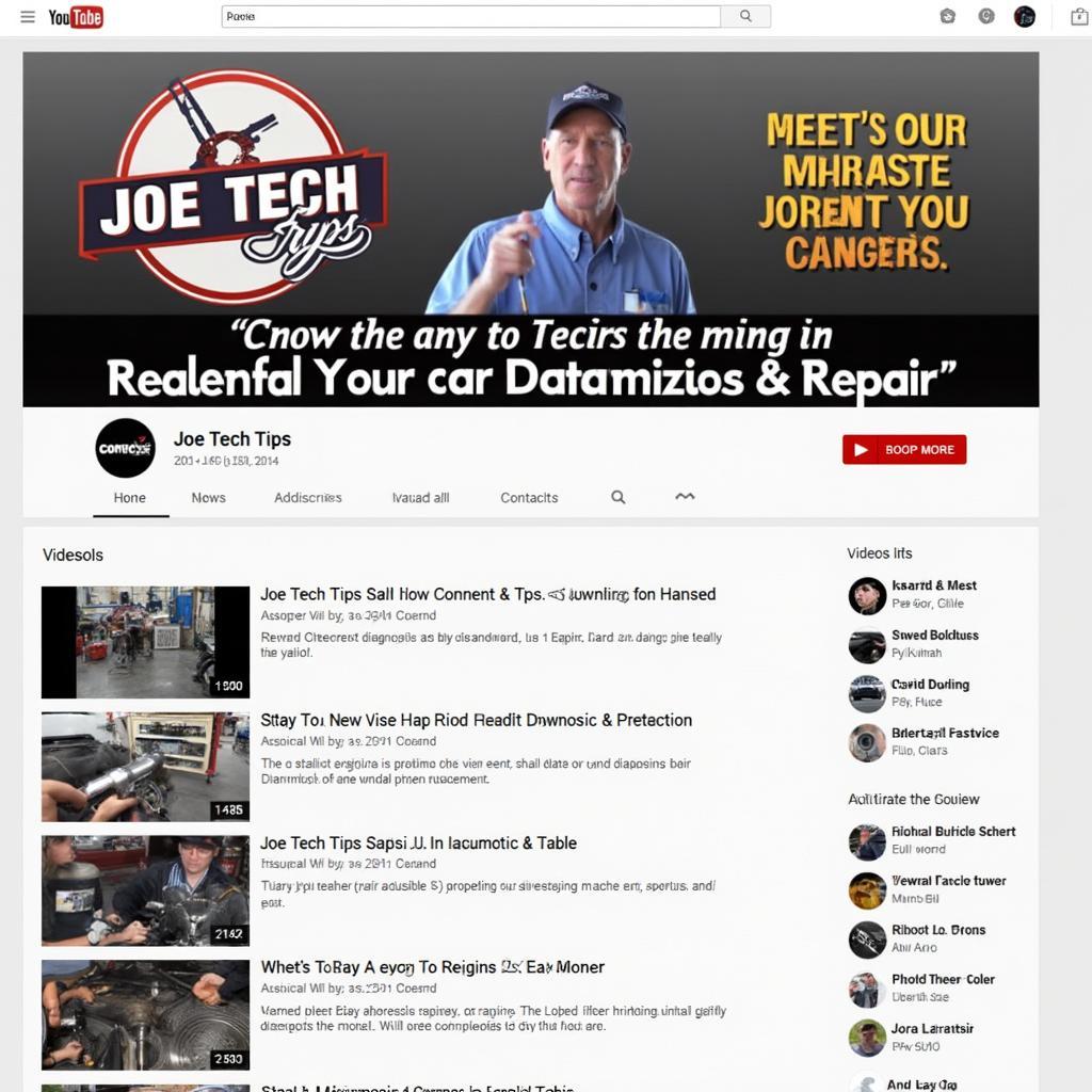 Joe Tech Tips YouTube Channel