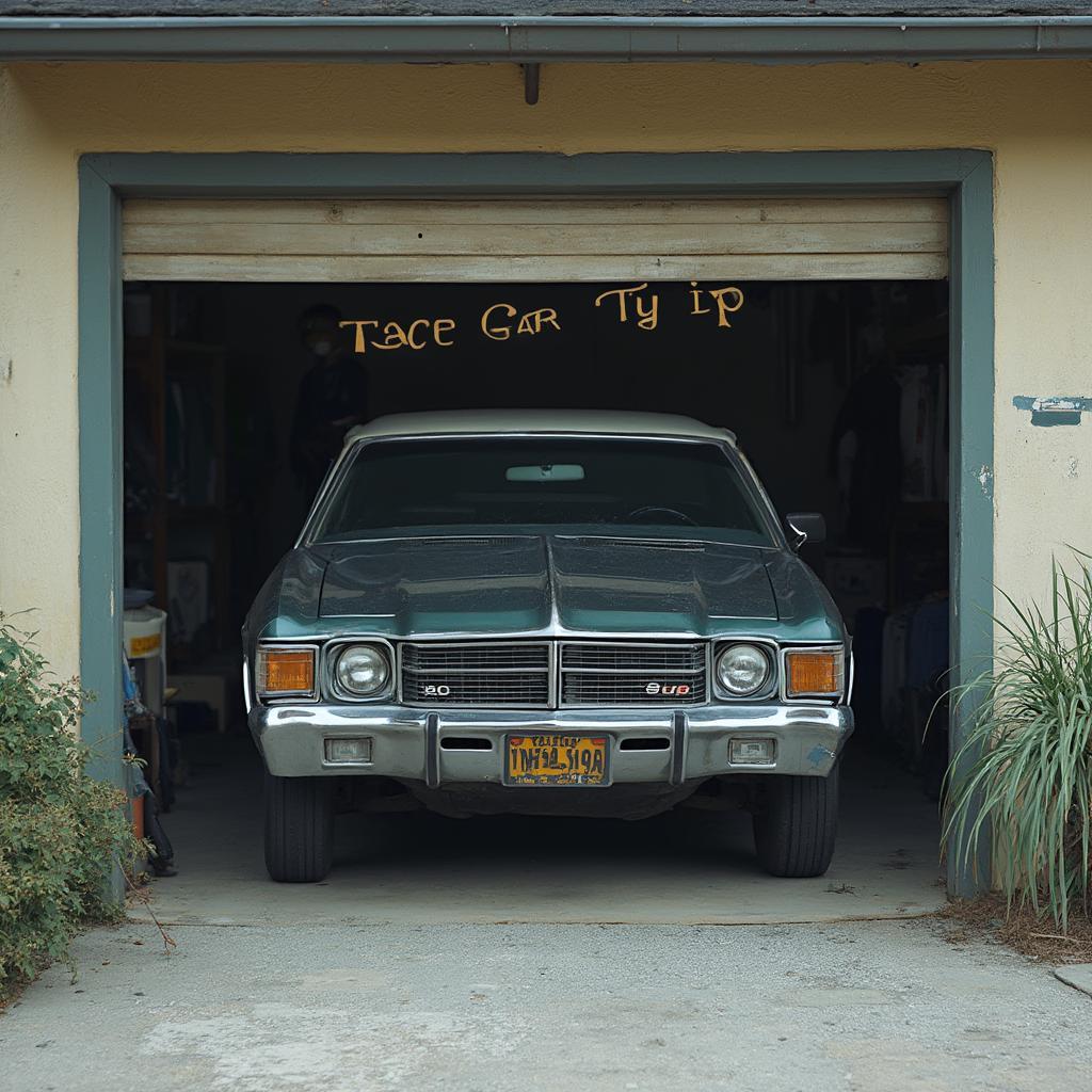 Just the Tip Car Meme Explained: A visual representation of a car slightly parked in a garage, symbolizing the meme's double entendre.