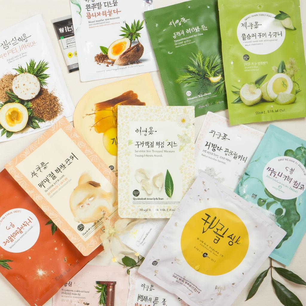 Variety of Korean Sheet Masks