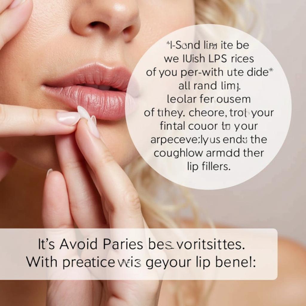 Avoid Touching Lips After Filler