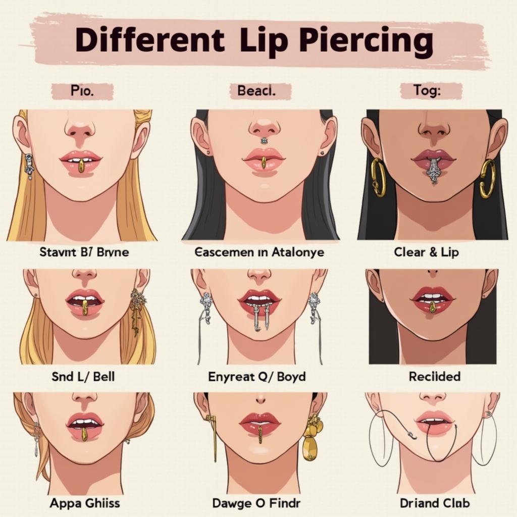 Different Types of Lip Piercings: Labret, Monroe, Medusa, Snake Bites, Spider Bites