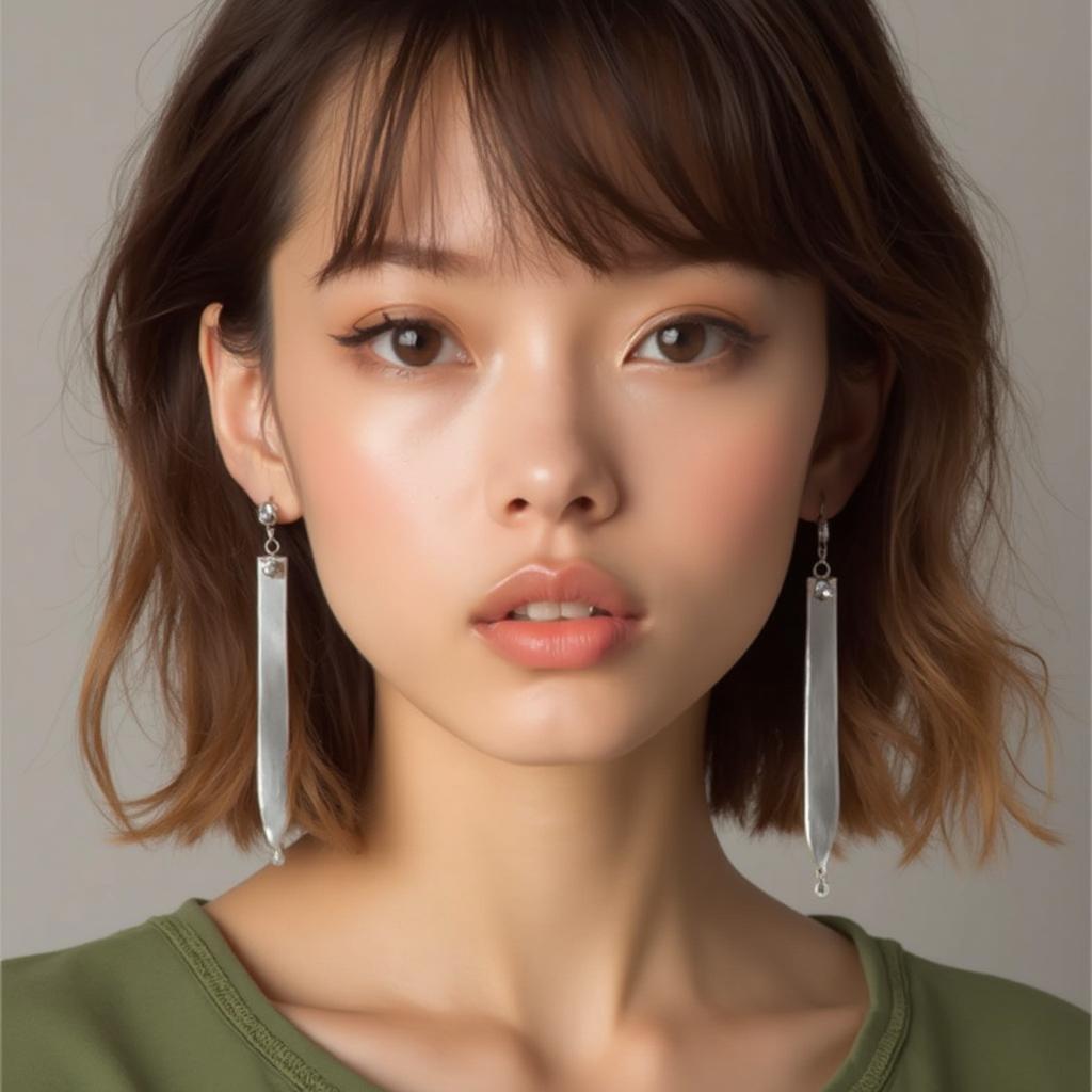 Long Dangle Earrings for a Round Face