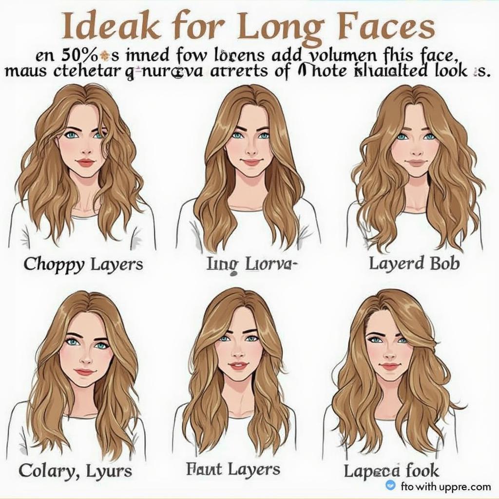 Layered hairstyles for long faces