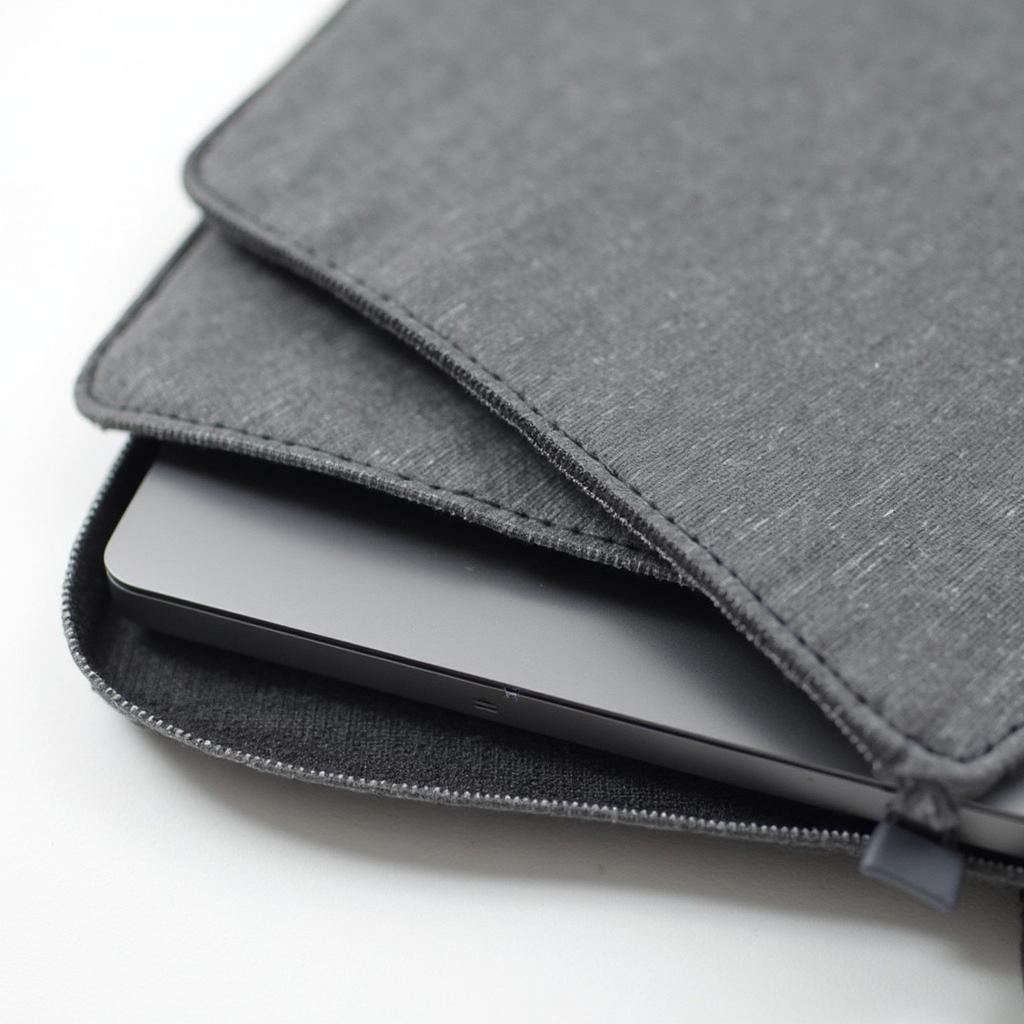 MacBook Pro in a protective sleeve