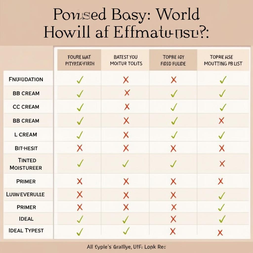 Comparison of Different Makeup Base Types