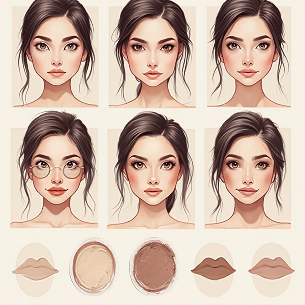 Makeup Application for Different Face Shapes