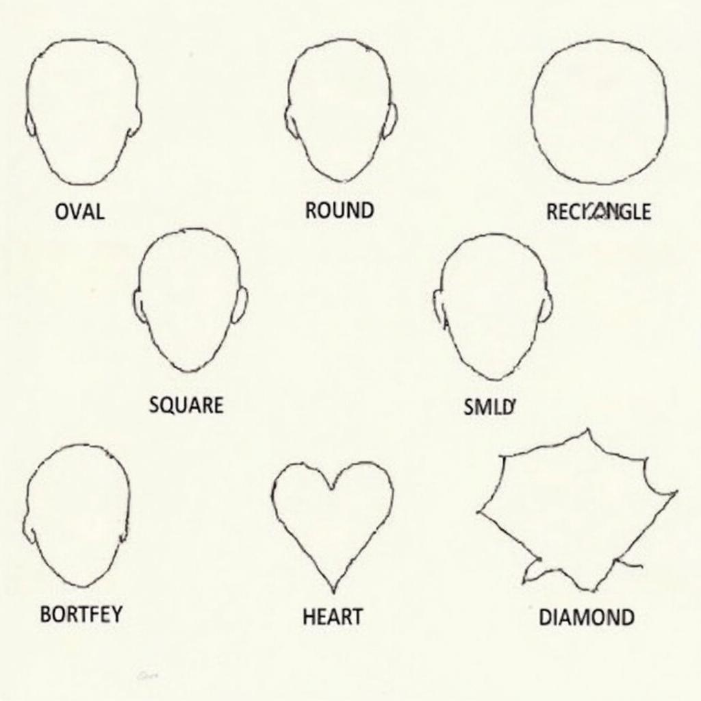 Diagram of Male Face Shapes