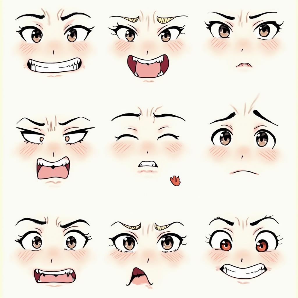 Manga Facial Expressions Chart