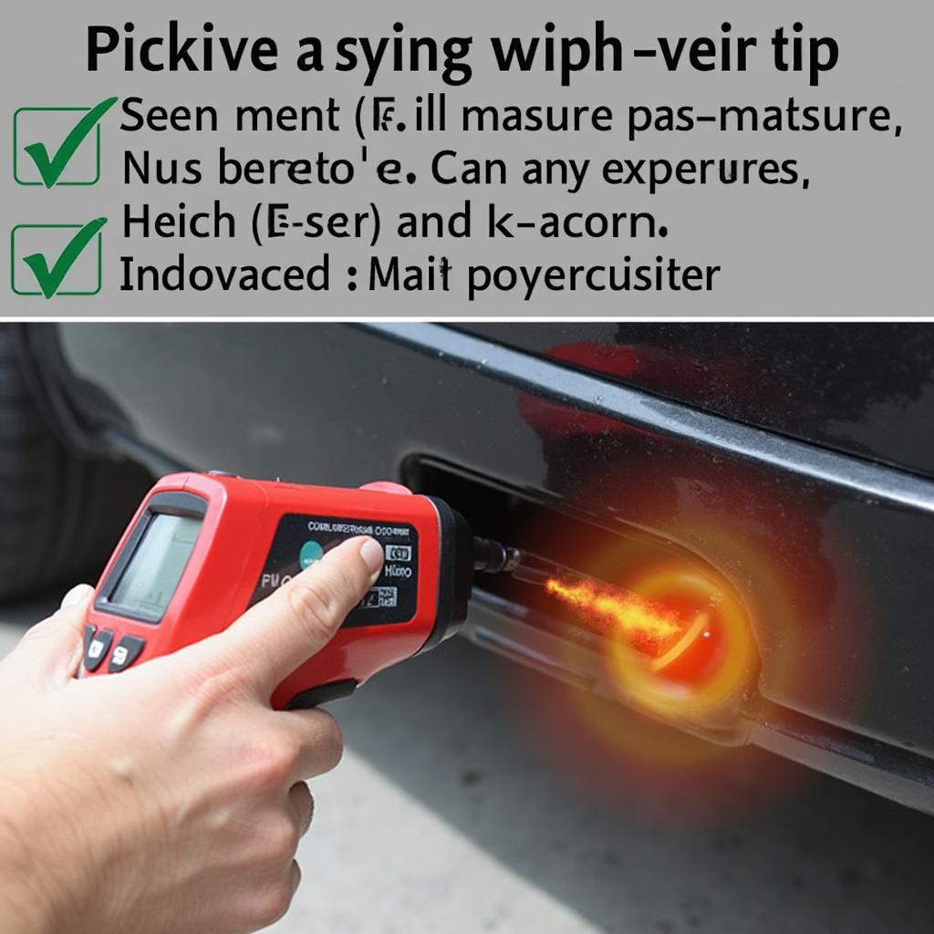 Measuring Car Exhaust Tip Temperature with an Infrared Thermometer