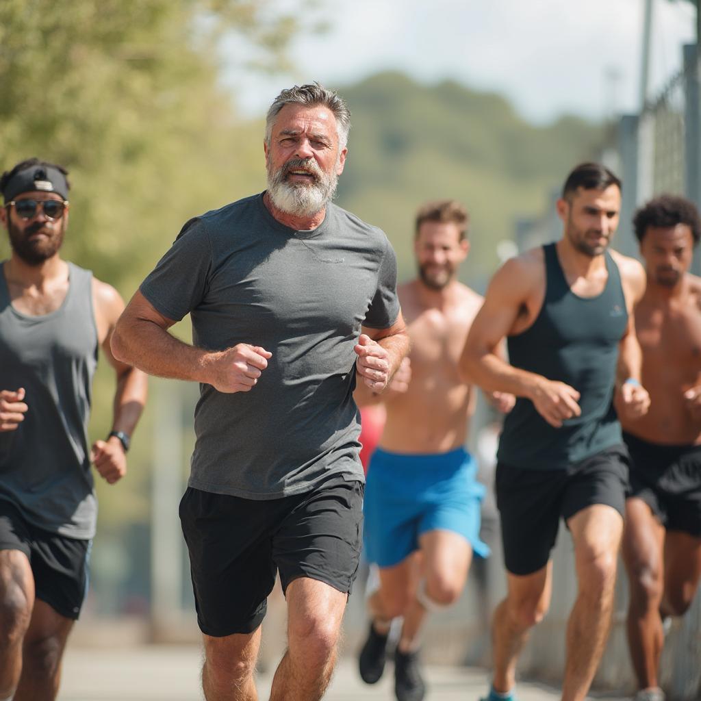 Men Exercising Outdoors