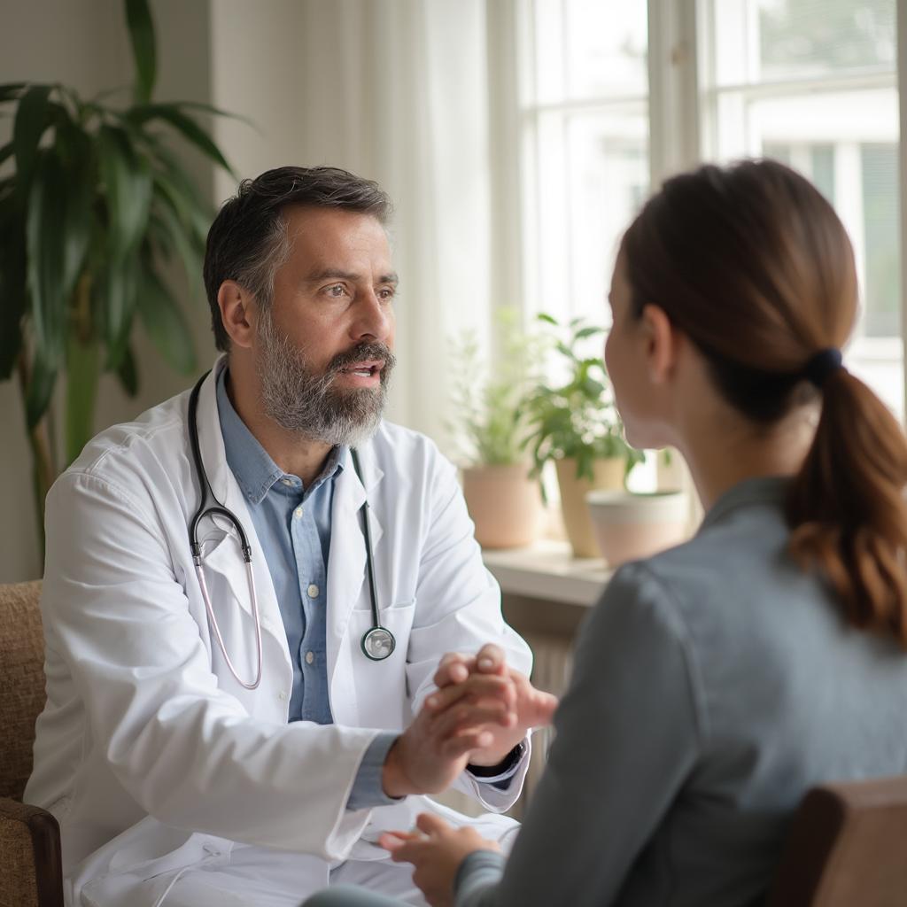 Two individuals engaged in a therapy session