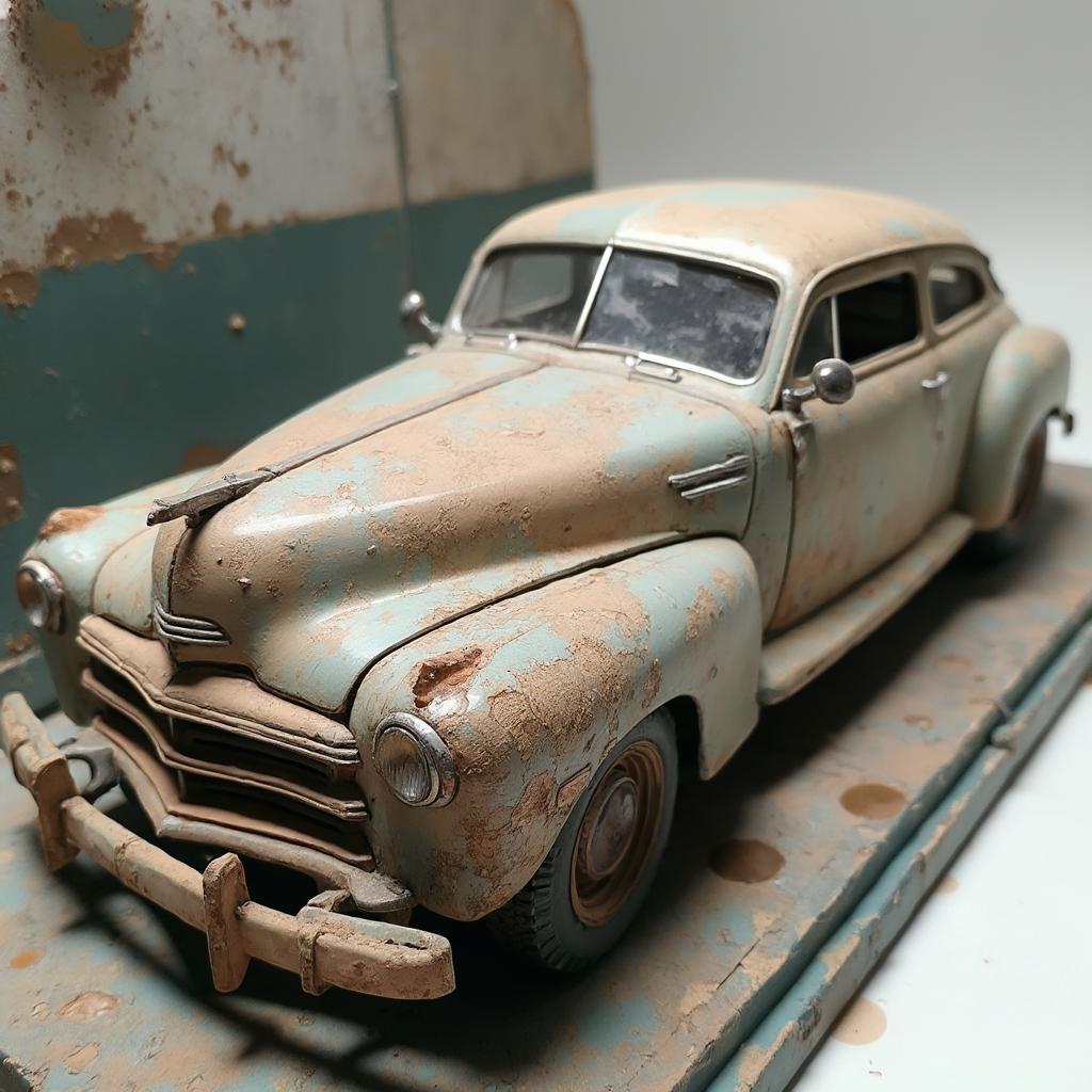 Finished Weathered and Detailed Model Car