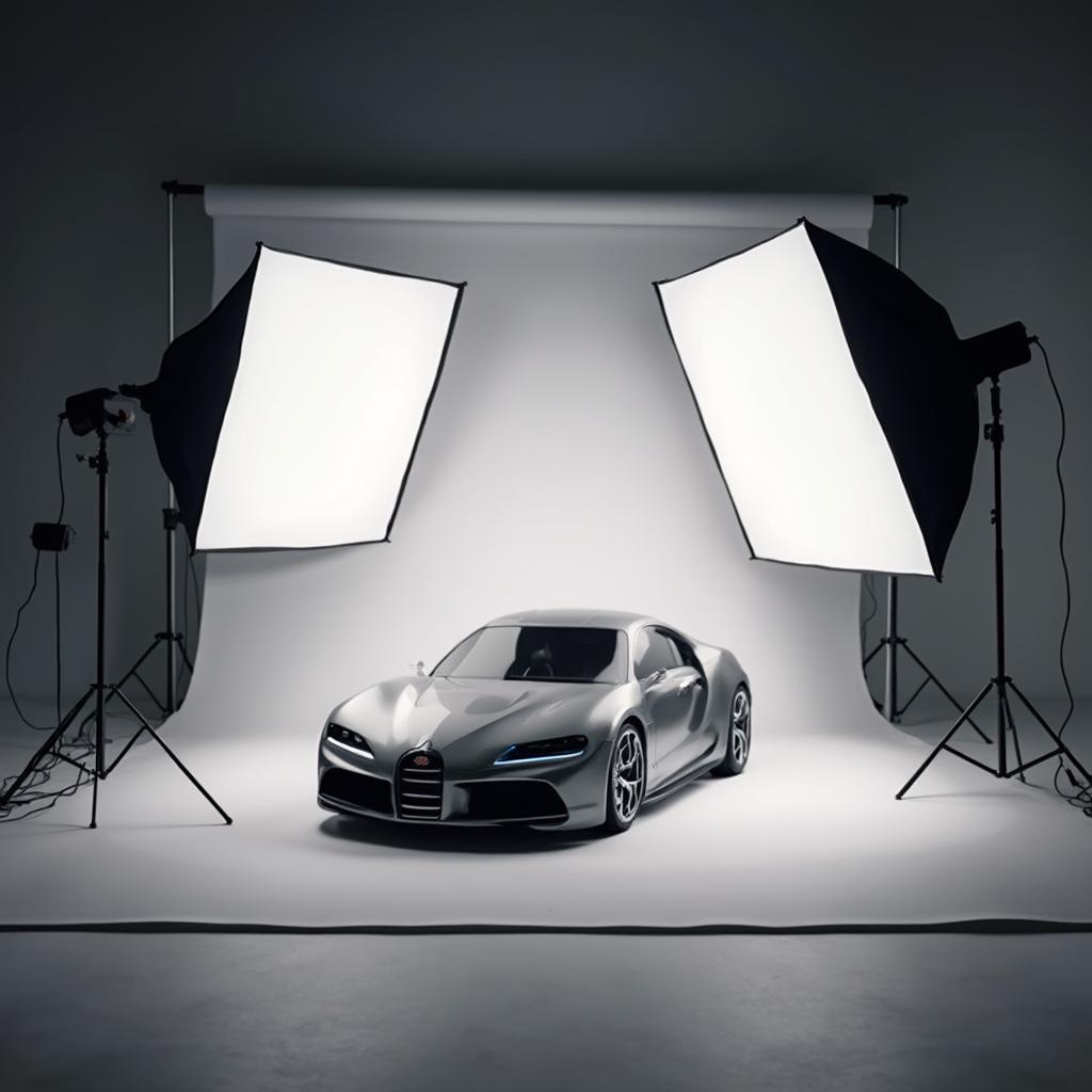 Model Car Photography Lighting Setup