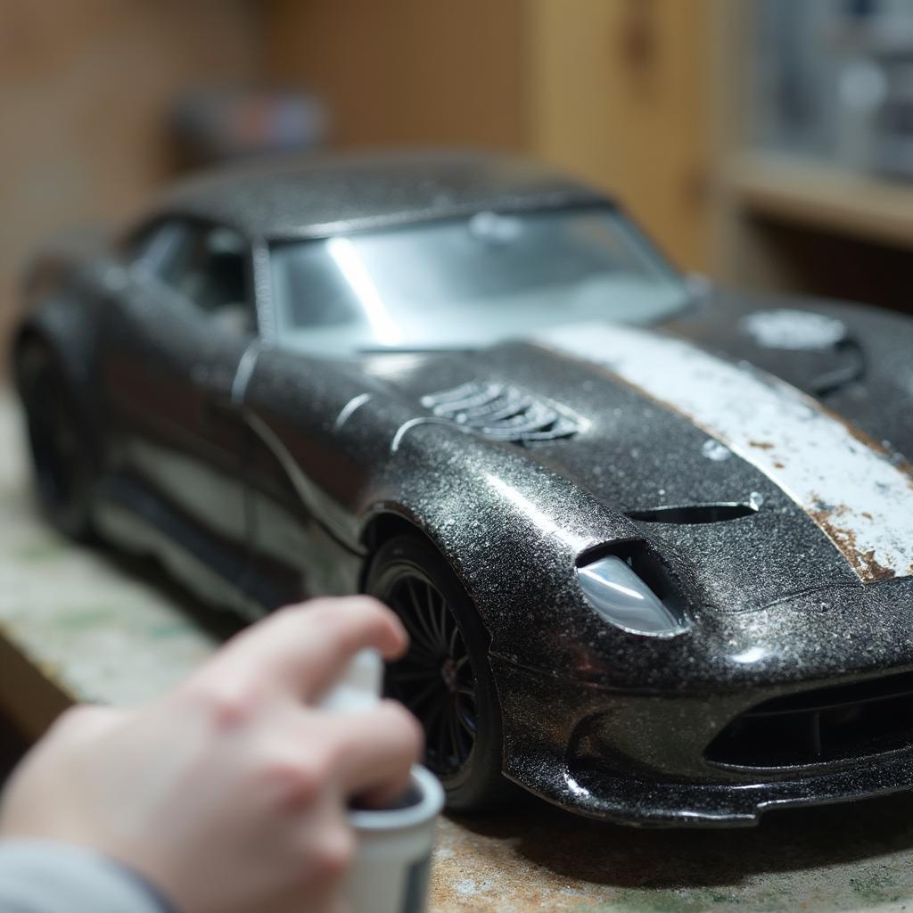 Model Car Spray Painting Finishing - Applying Clear Coat