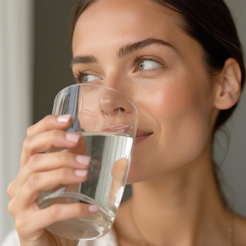 Model Drinking Water for Hydrated Skin