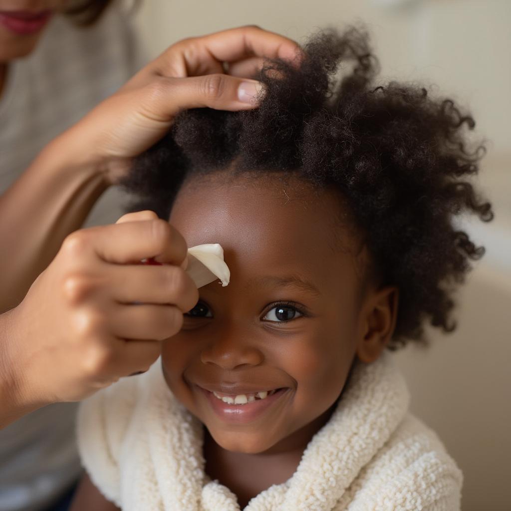 Moisturizing Black Toddler Hair with Leave-in Conditioner