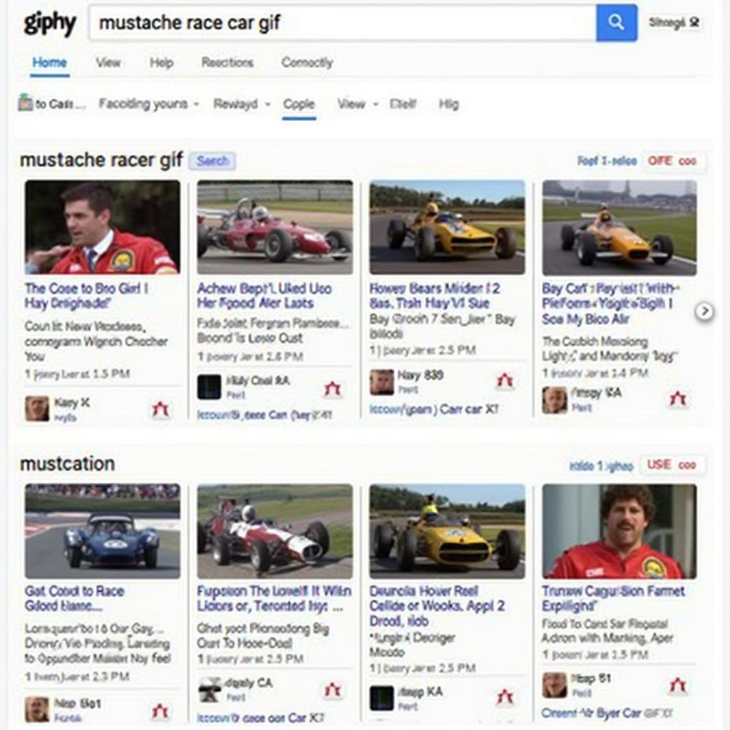 Searching for Mustache Race Car GIFs on Giphy