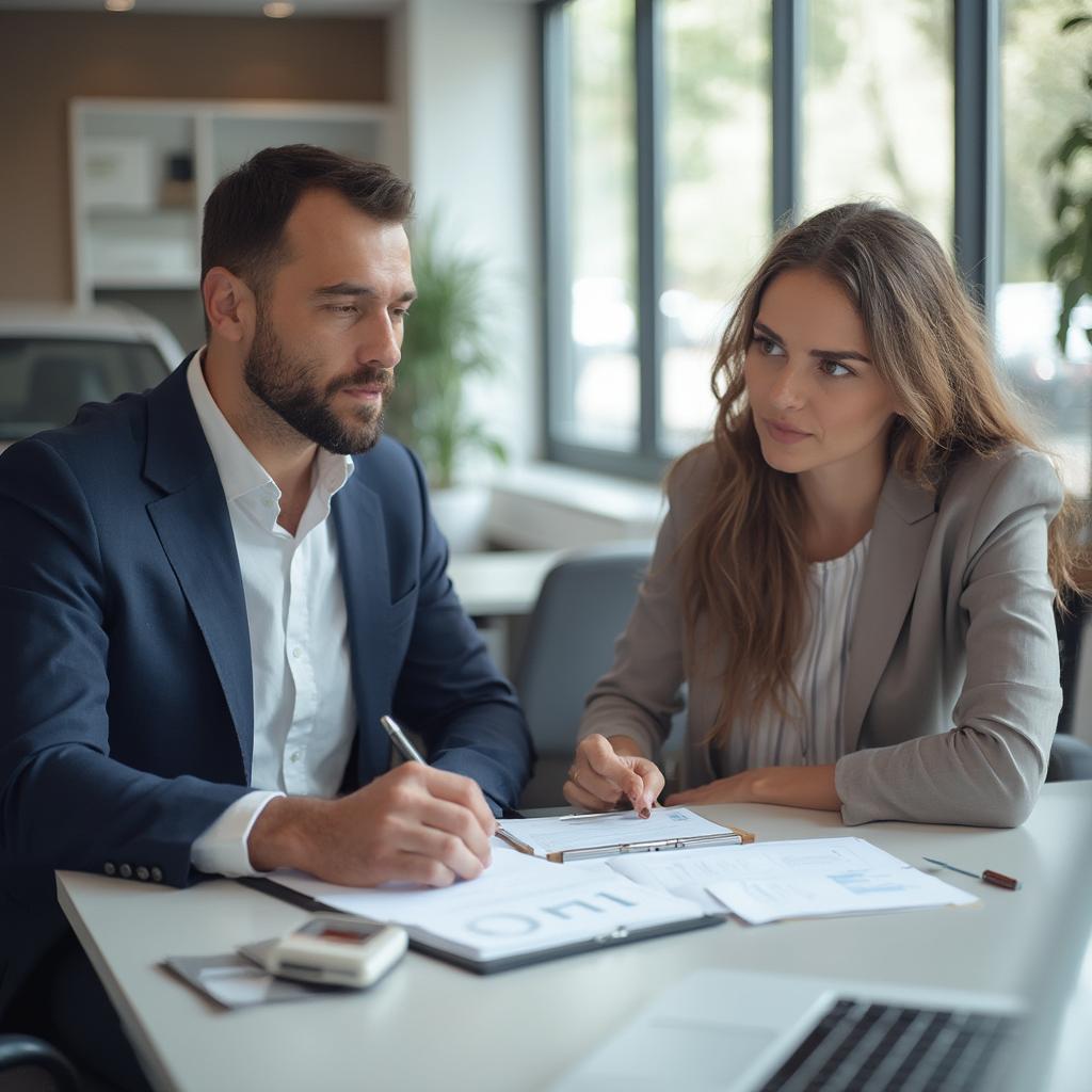 Negotiating car price with a salesman