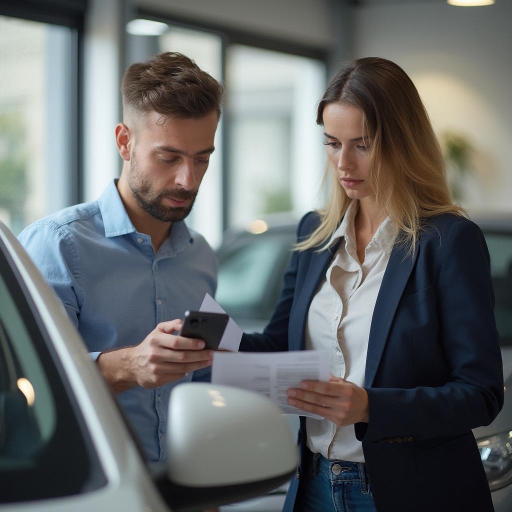 Negotiating the price of a used car with a dealer