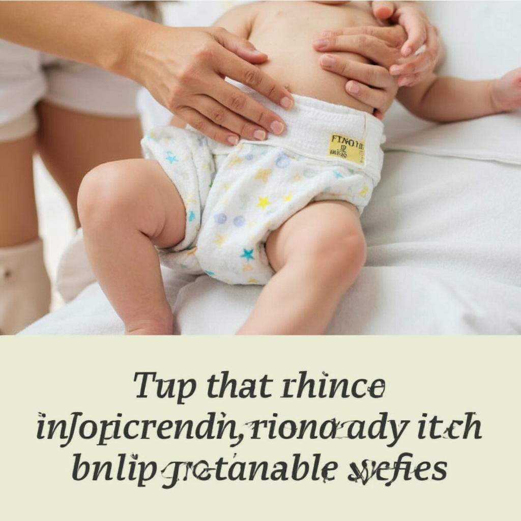 Changing a diaper using eco-friendly products, as recommended in Marathi parenting guides