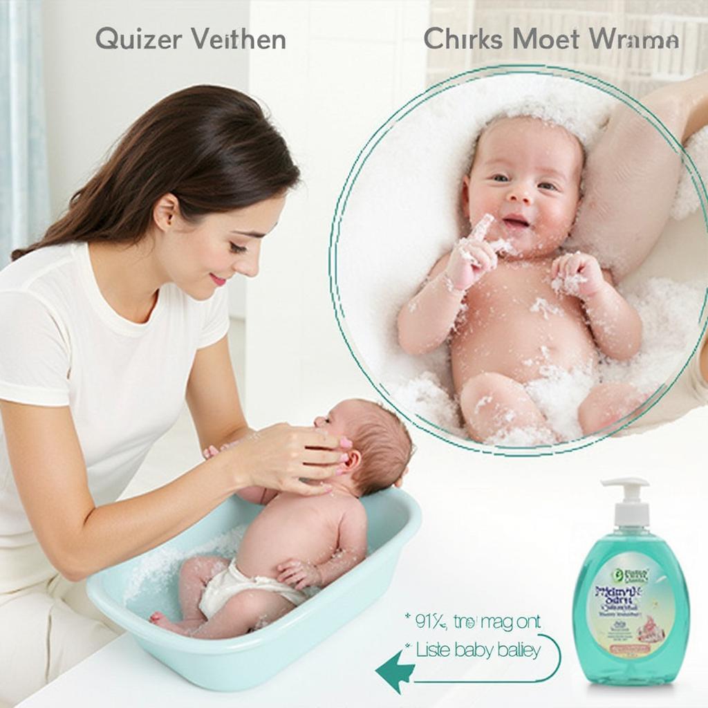 Step-by-step guide to bathing a newborn baby safely and comfortably.