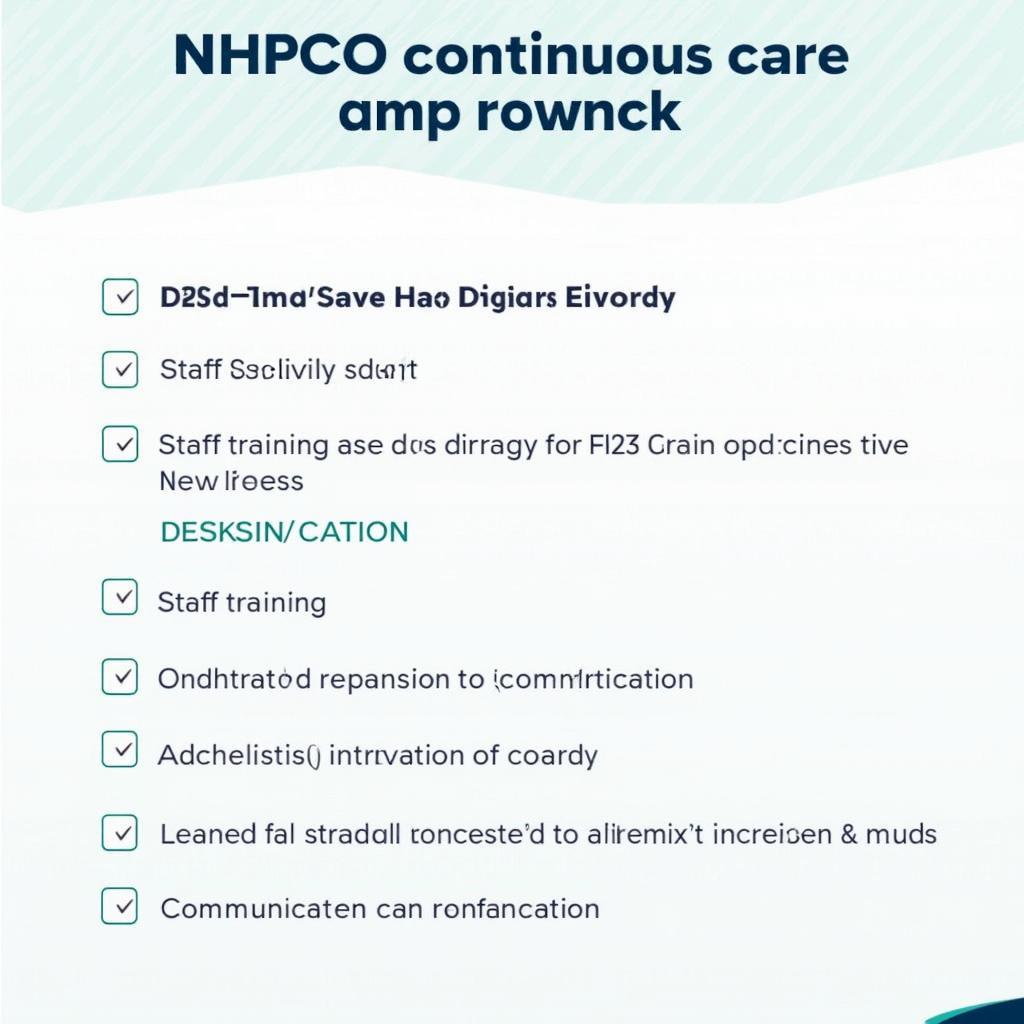 NHPCO Compliance Checklist for Continuous Care