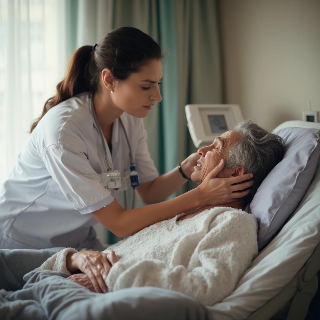 NHPCO Continuous Care: Nurse Providing Care to a Patient