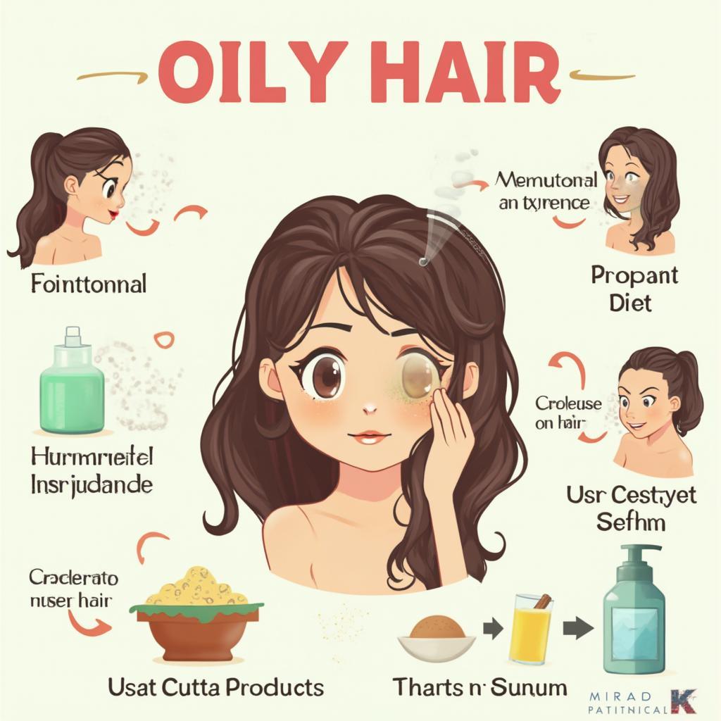 Causes of Oily Hair in Hindi