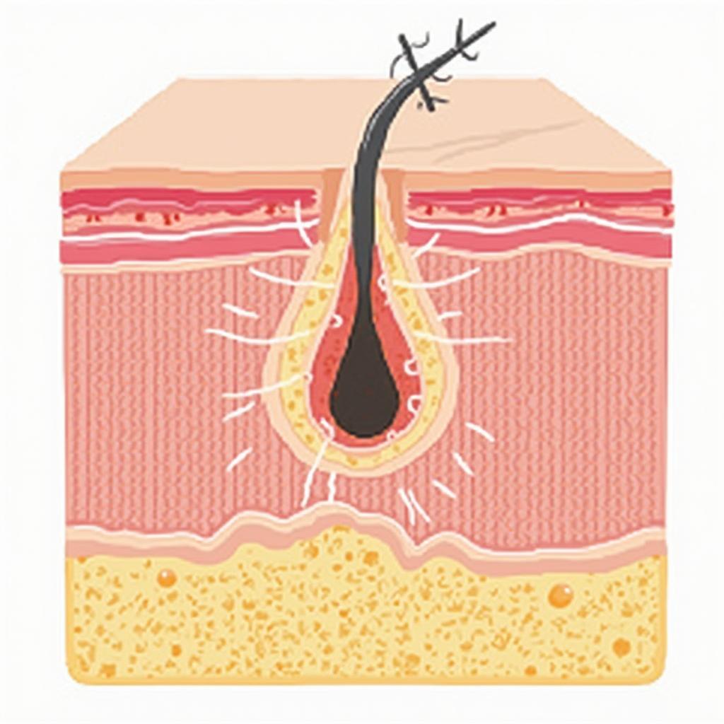 Image showing sebum production in oily skin