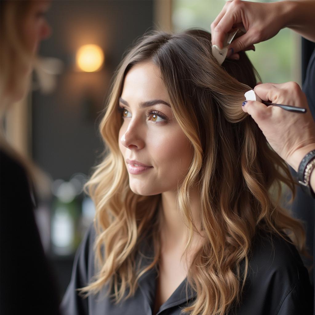 Ombre Hair Touch-Up at a Salon