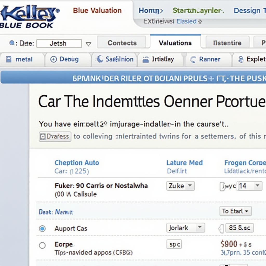 Using Online Car Valuation Tools