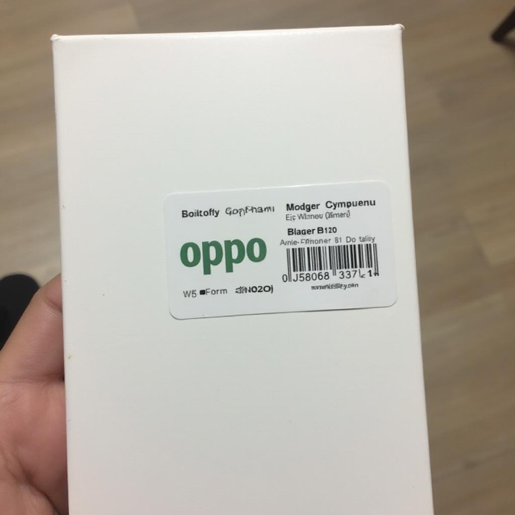 OPPO Box Showing Model Number