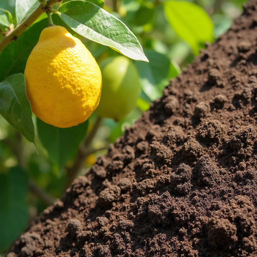 Sunlight and Well-Drained Soil for Lemon Trees