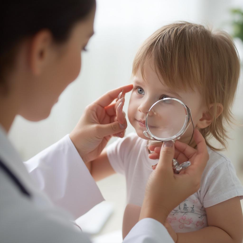 Pediatrician Examining Child's Skin