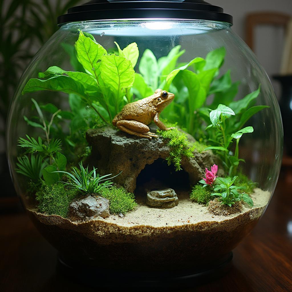 Pet Frog Terrarium Setup