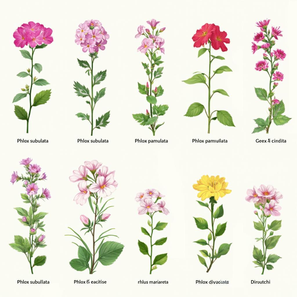 Comparing Different Phlox Varieties