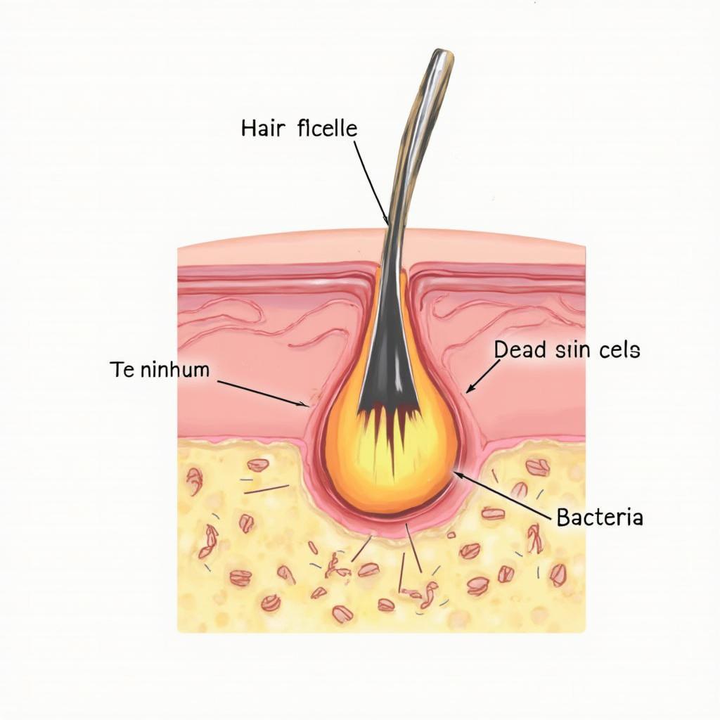 Diagram of Pimple Formation