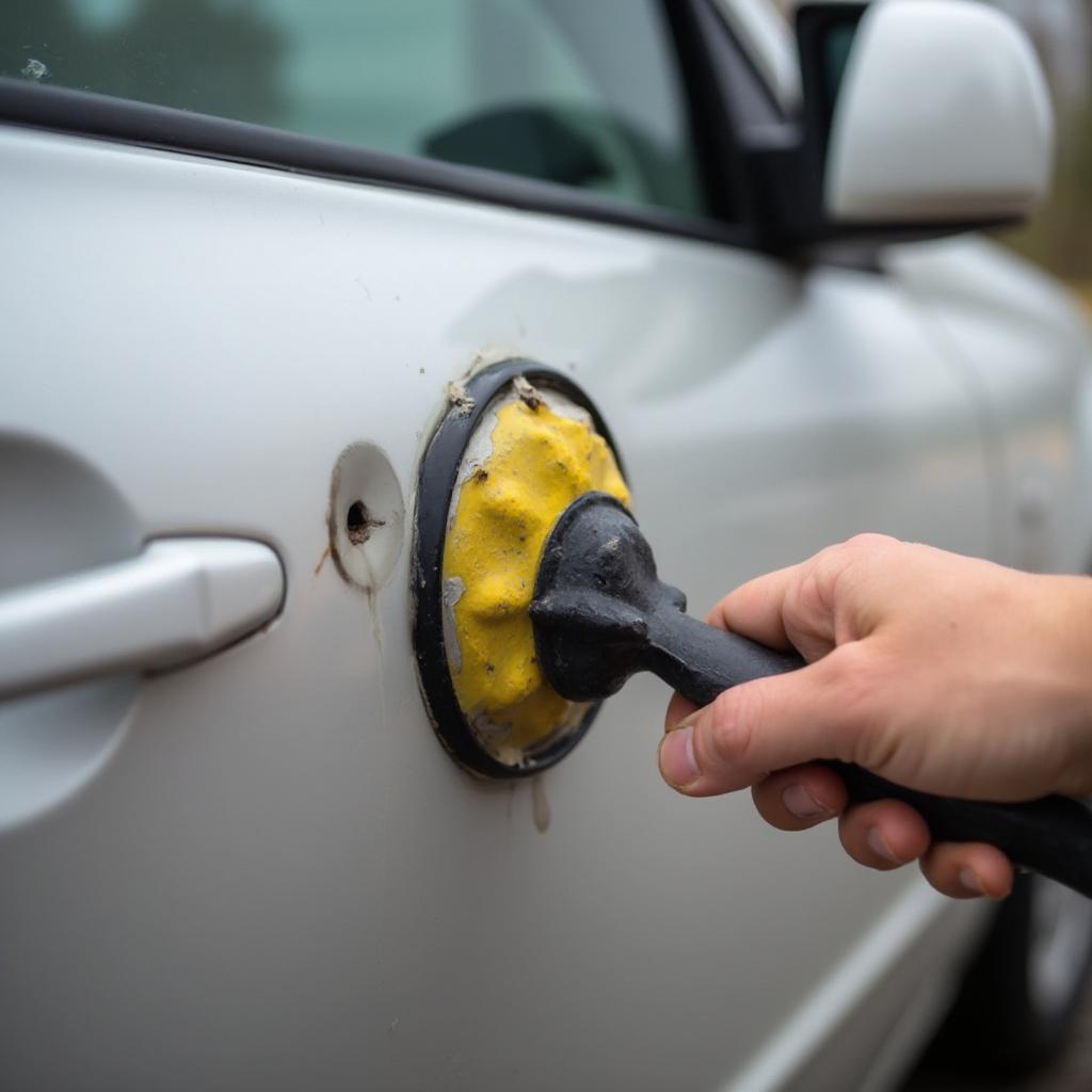 Using a Plunger to Remove Car Dents