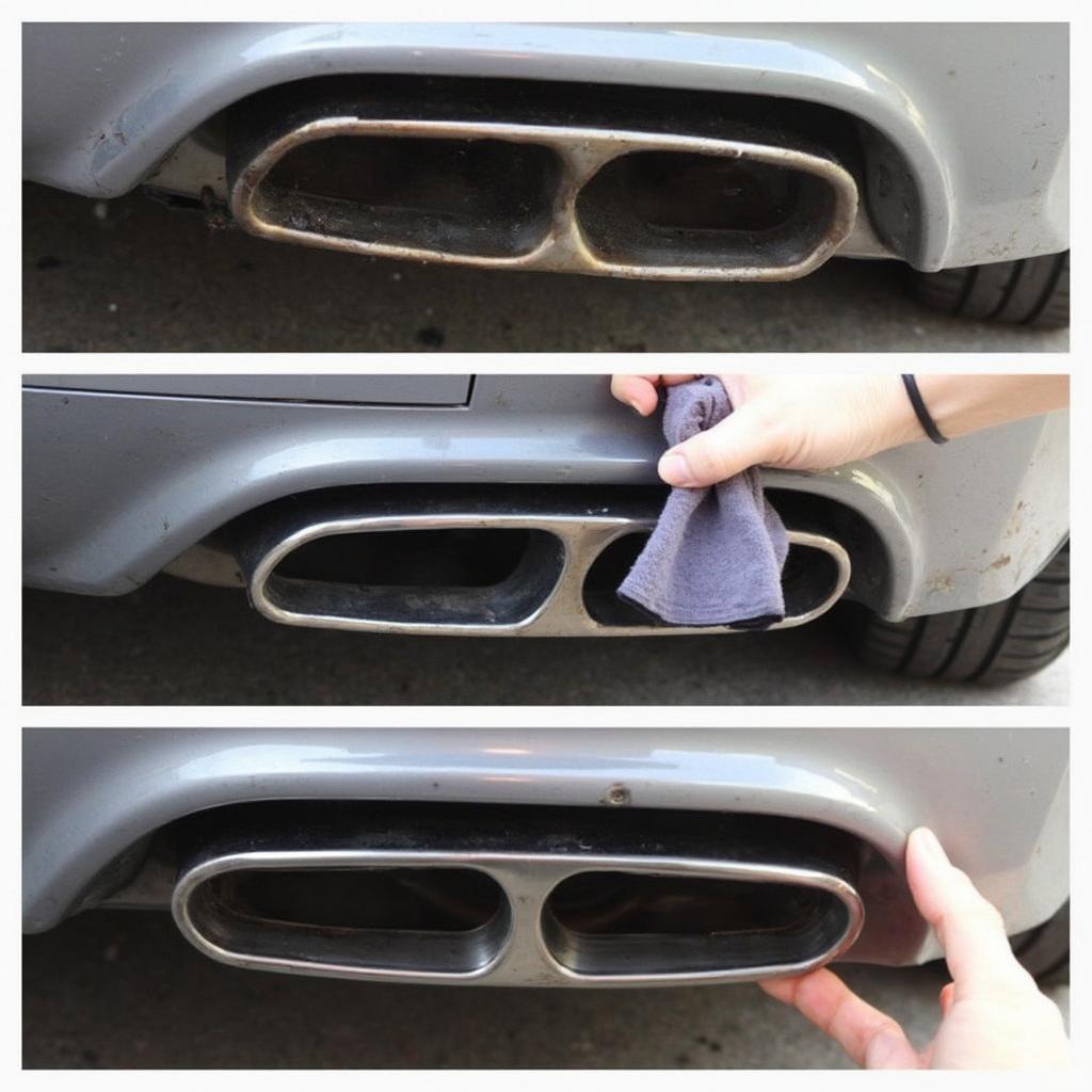 Polishing Car Exhaust Tips