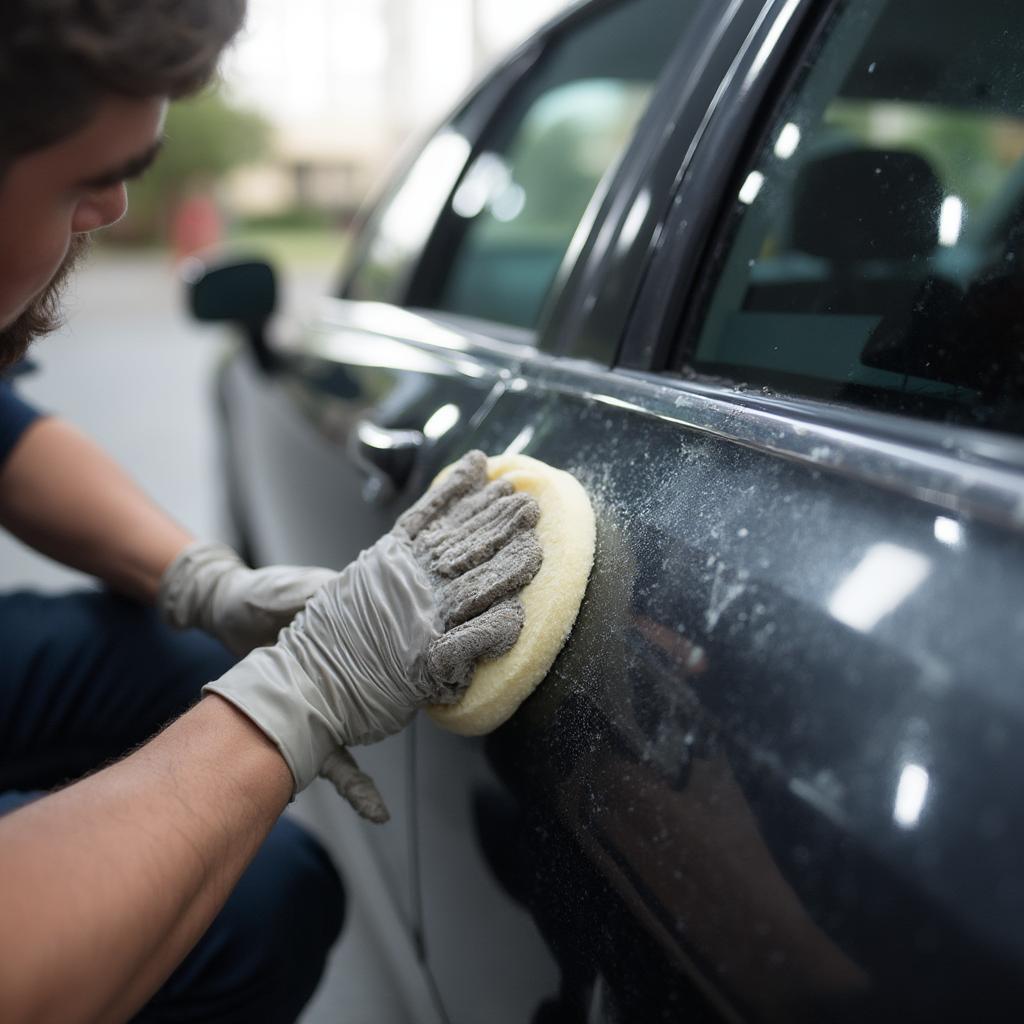 Polishing Touched-Up Car Paint