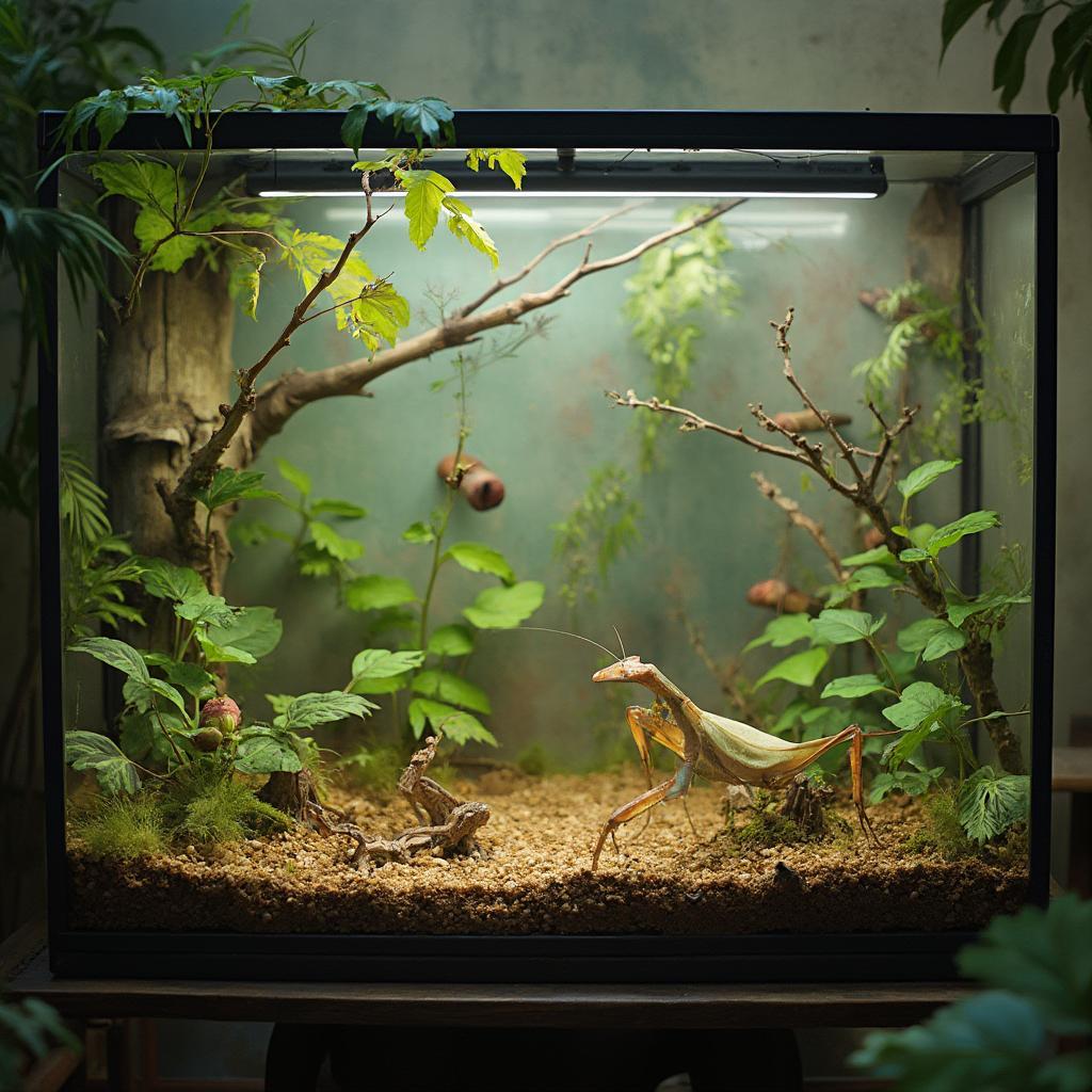 Praying Mantis Enclosure Setup