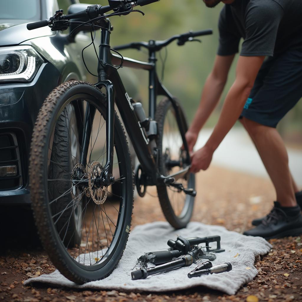 Preparing Bike for Car Transport