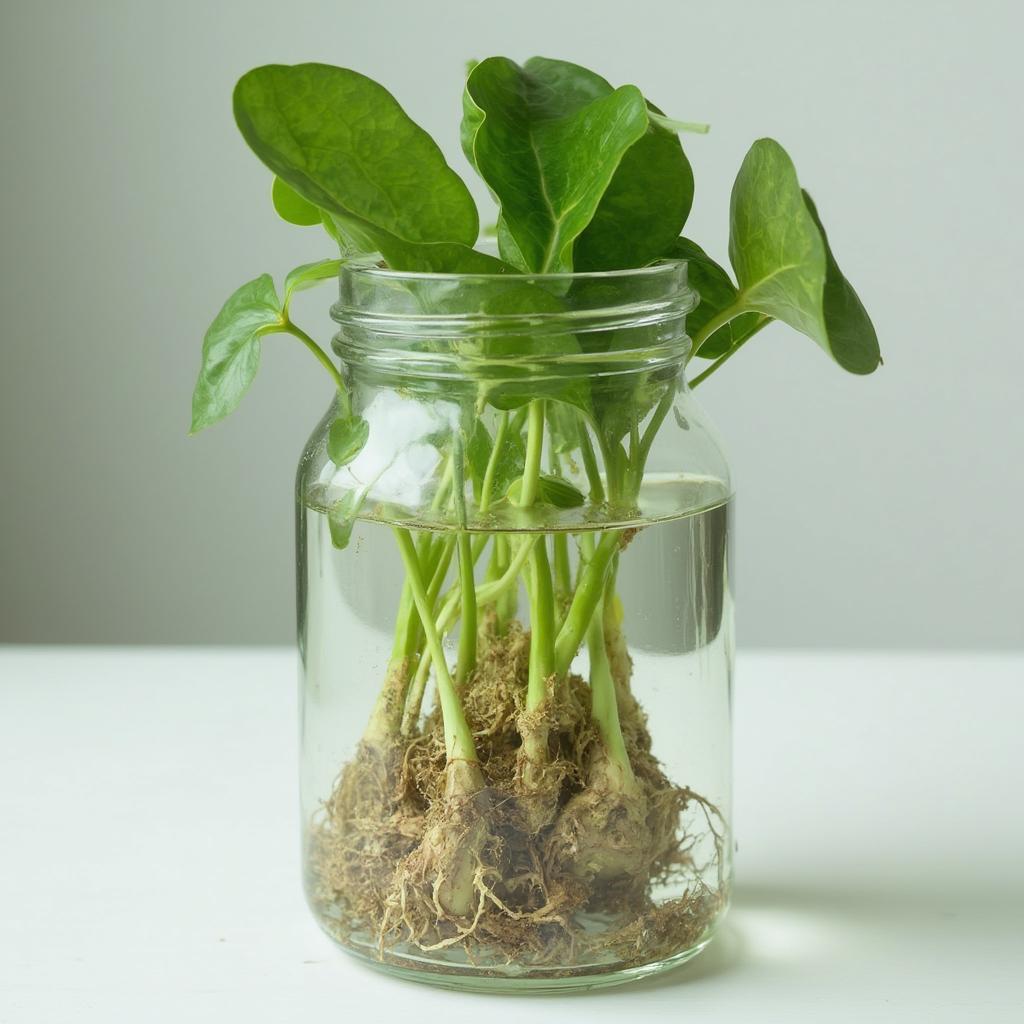 Propagating giant pothos in water