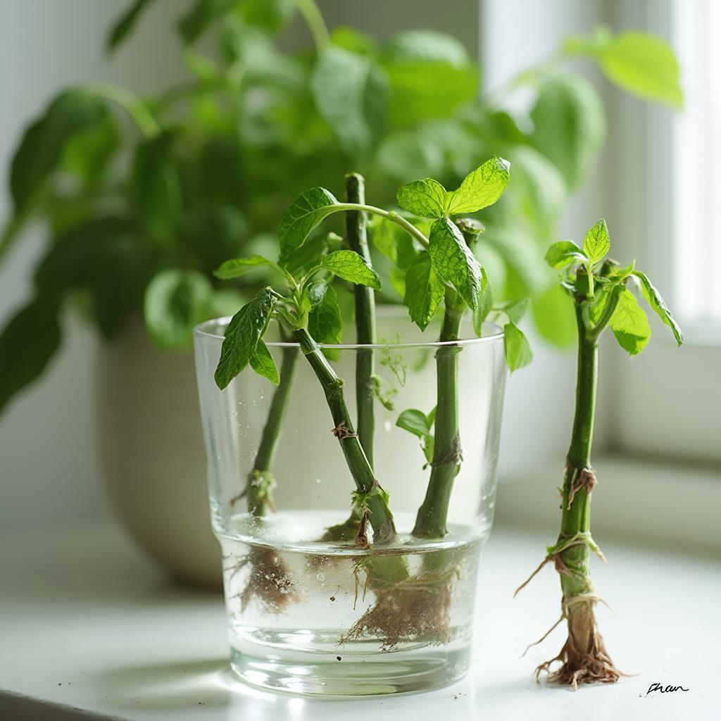 Propagating Tulsi from Stem Cuttings