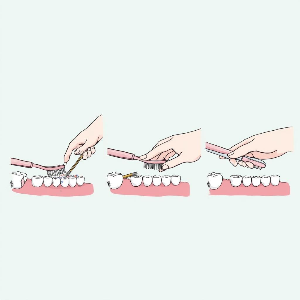 Illustration of Proper Toothbrushing Technique